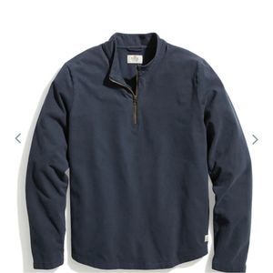 MARINE Layer Sean Quarter Zip Pullover in Asphalt